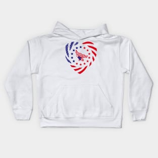 Independent Murican Patriot Flag Series (Heart) Kids Hoodie